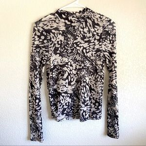 Topshop / Mock Neck Long Sleeved Top - Size 10